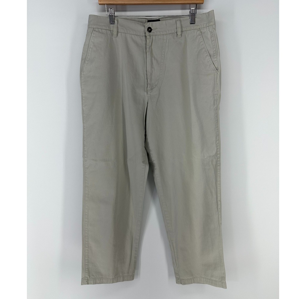 Indigo Palms Chino Pants Mens 35x30 Khaki Tan Straight Leg Casual Twill Trousers